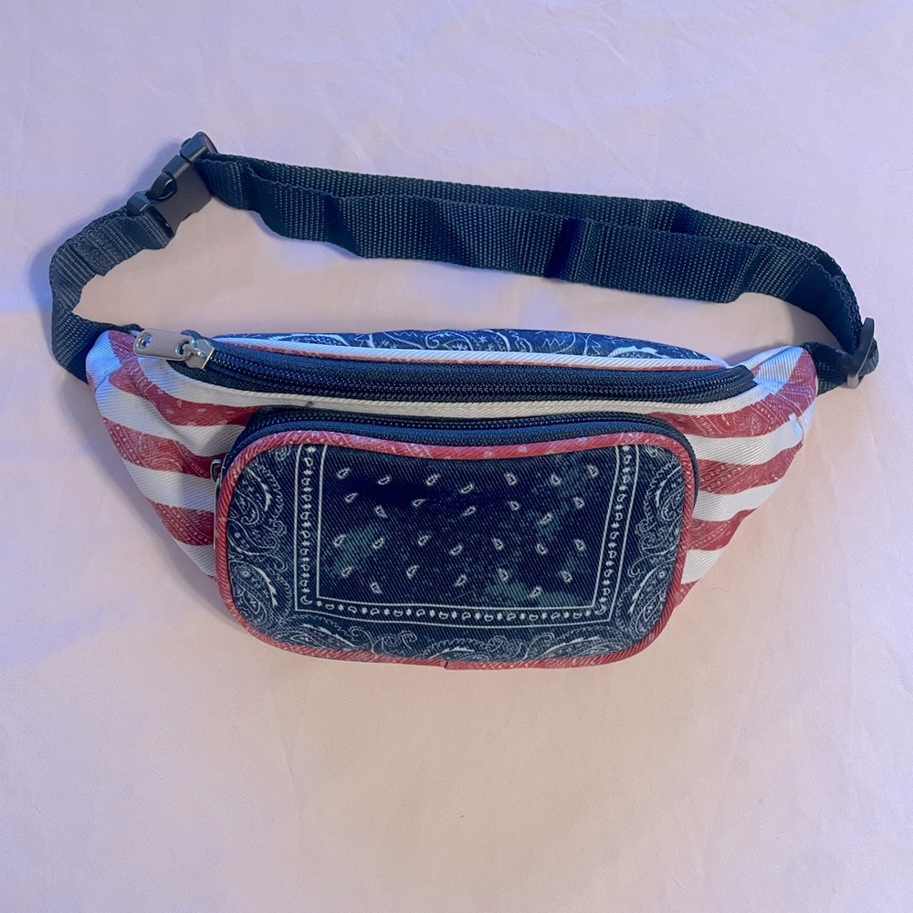 American flag fanny pack